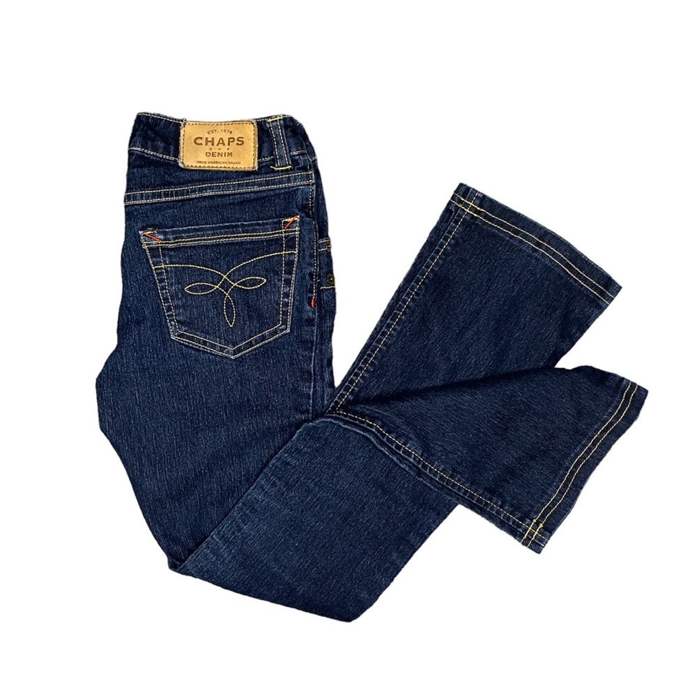 Girls Denim Jeans Chaps Bootcut Size 7